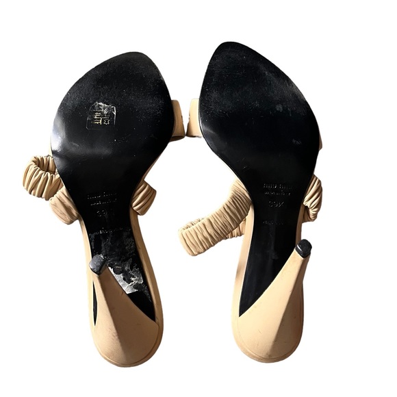 Miu Miu Stud Nappa Strap Mule Heel Sandals Shoes size 39.5 - Picture 11 of 12